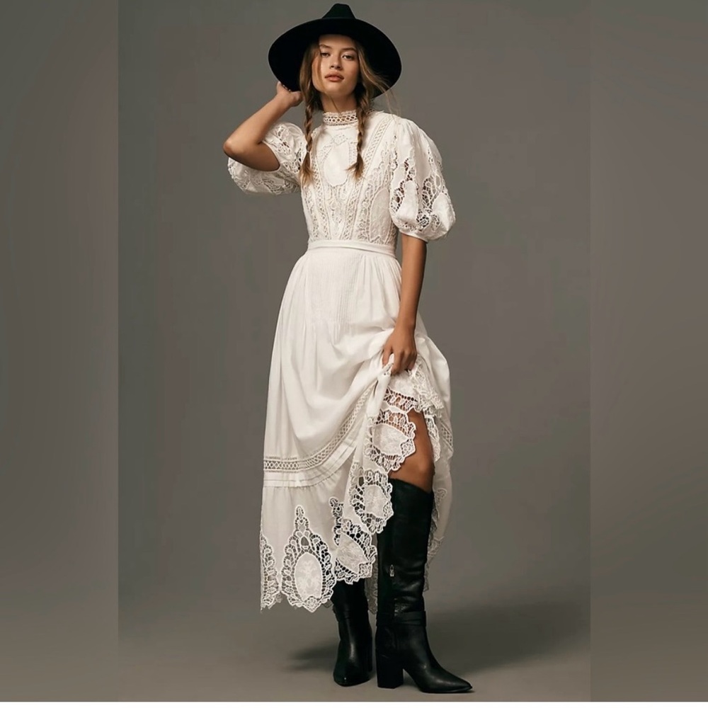 Elegant White Lace Dress